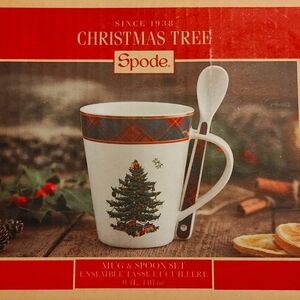 CHRISTMAS TREE MUG AND SPOON SET